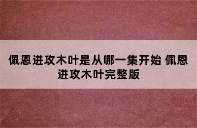 佩恩进攻木叶是从哪一集开始 佩恩进攻木叶完整版